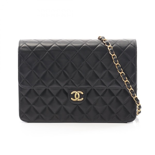 CHANEL Matelasse chain Shoulder Bag A03570 Lambskin leather Black Used GHW