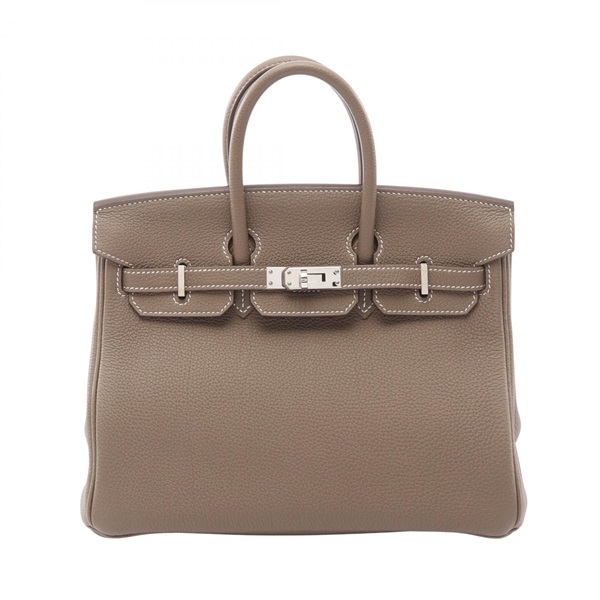HERMES Birkin 25 Handbag Togo leather Beige Etoupe Grey Used Women SHW Z