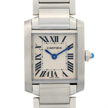 CARTIER Tank francaise SM Wrist Watch W51008Q3 Quartz Stainless Steel Used Women