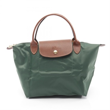 Longchamp Le Pliage S Tote Bag L1621089P95 Nylon leather Green Brown NEW Women