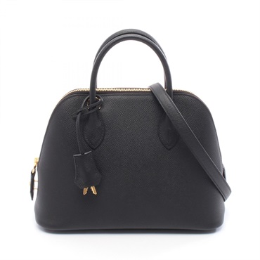 HERMES Bolide1923 25 2Way Shoulder Handbag W Epsom leather Noir Black GHW Used