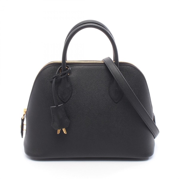 HERMES Bolide1923 25 2Way Shoulder Handbag W Epsom leather Noir Black GHW Used