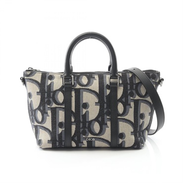 Christian Dior Weekender PM Oblique Shoulder Crossbody Handbag canvas leather CD