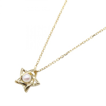 MIKIMOTO Akoya Baby Pearl Pendant Necklace 18KYG Yellow Gold Used Women