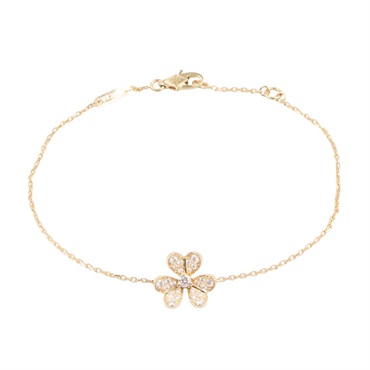 Van Cleef & Arpels Frivole Mini Diamond Bracelet 18KYG Yellow Gold Used Women