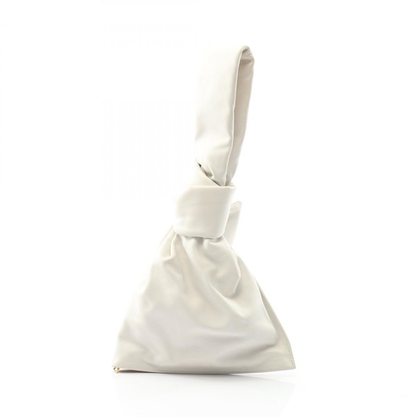 BOTTEGA VENETA Mini The Twist Clutch bag 652001 leather Beige Used Women