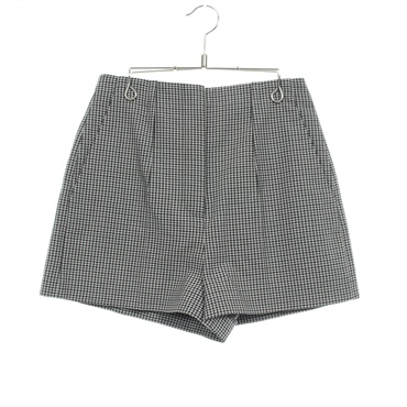 FENDI Mini Pants FR6398 wool Black Gray White Size 38 Used Women