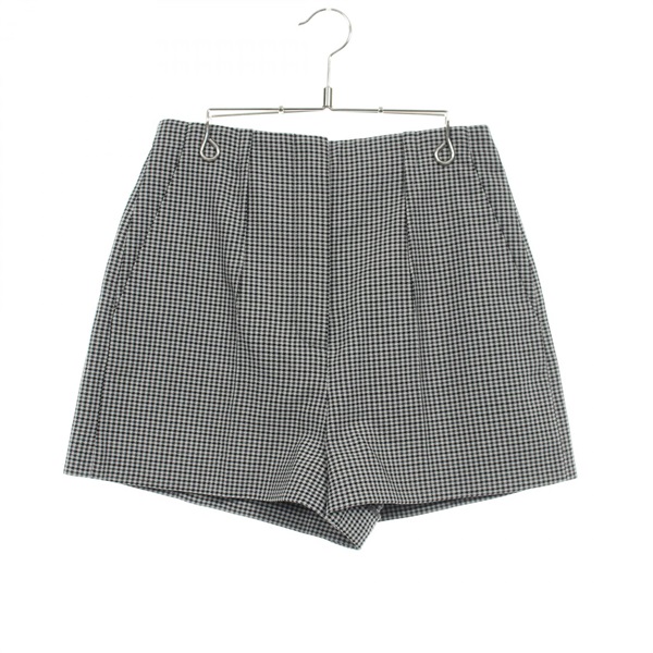 FENDI Mini Pants FR6398 wool Black Gray White Size 38 Used Women