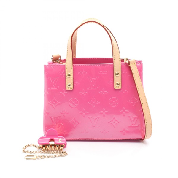 LOUIS VUITTON Reade PM Handbag M24028 Vernis leather Neon pink Used Women LV