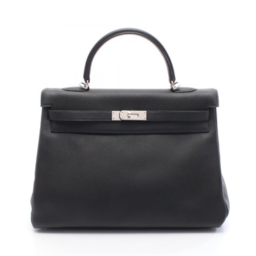 HERMES Kelly 35 shoulder Handbag G Inside stitched 028545CK Togo leather BK SHW