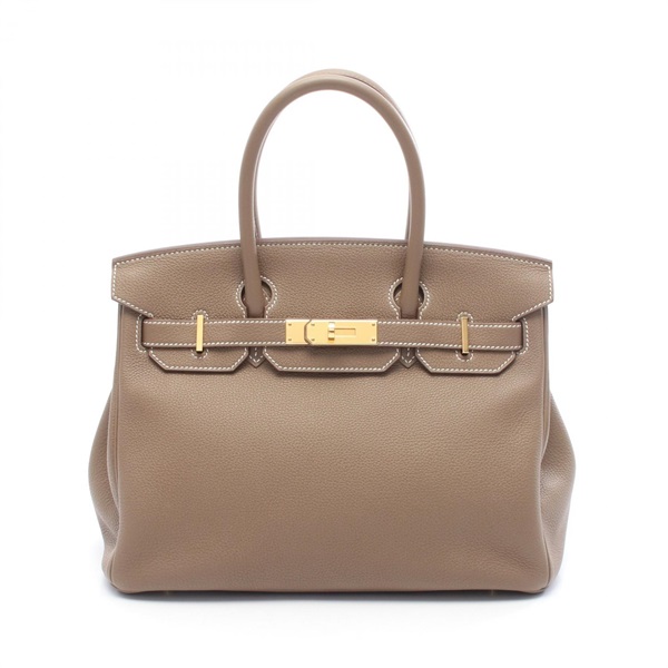 HERMES Birkin 30 Handbag U Togo leather Etoupe Grey Used Women GHW