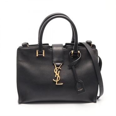 SAINT LAURENT PARIS Baby Downtown Shoulder Handbag 635346 leather Black Used