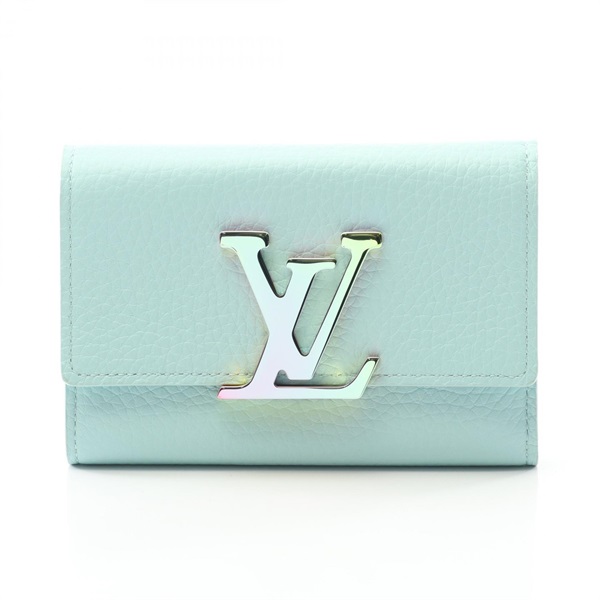 LOUIS VUITTON Portefeuille Capucines Compact Tri-fold wallet M82147 leather Blue