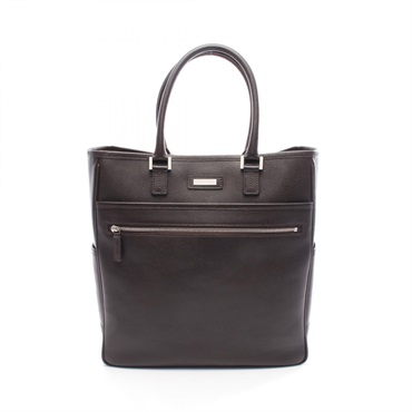 BURBERRY Tote Hand Bag leather Brown Used mens