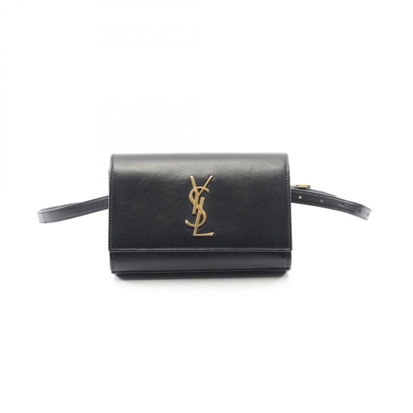 YVES SAINT LAURENT Monogram Saint Laurent Waist bag 534395 leather Black YSL