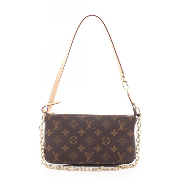 LOUIS VUITTON Pochette Accessoires Chain Shoulder Handbag M82766 Monogram Used