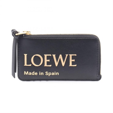 LOEWE Logo coin purse CLE0Z40X011100 leather Black NEW Women