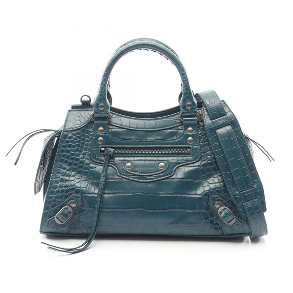 BALENCIAGA Neo Classic City Small Shoulder Handbag 678629 leather Green Used