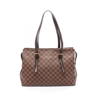 LOUIS VUITTON Chelsea Tote Shoulder Bag N51119 Damier Ebene canvas Brown Used LV