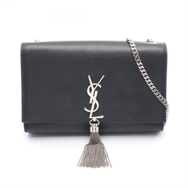 SAINT LAURENT PARIS Kate Monogram Chain Shoulder Bag 354119 leather Black Used