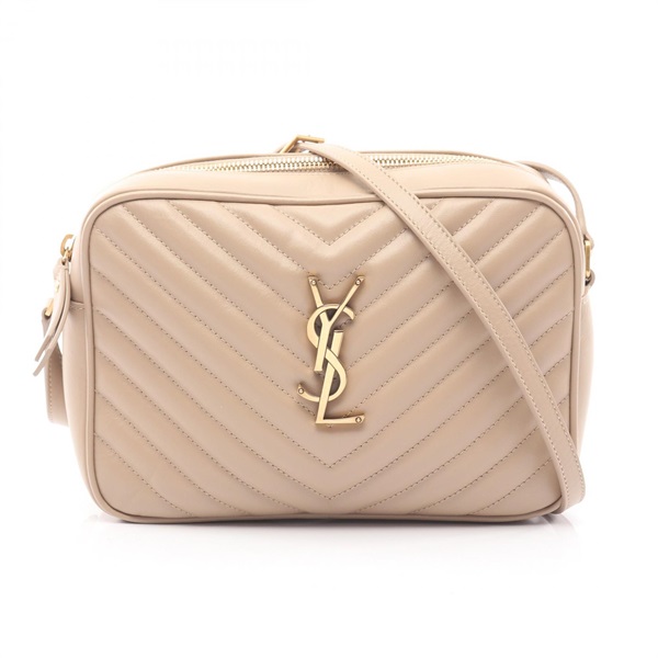 SAINT LAURENT PARIS LOU Monogram camera Shoulder Bag 761554 leather Beige Used