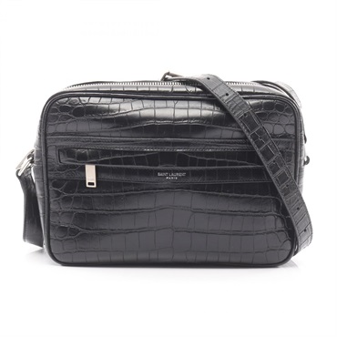 SAINT LAURENT PARIS camera camp Shoulder crossbody Bag 644276 leather Black Used