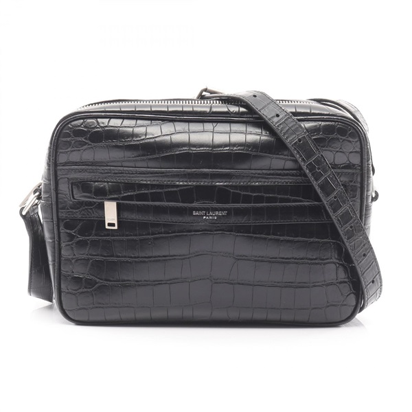 SAINT LAURENT PARIS camera camp Shoulder crossbody Bag 644276 leather Black Used