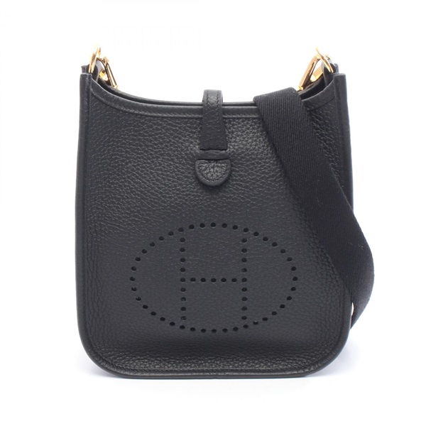 HERMES Evelyne TPM Shoulder crossbody Bag K 069426CC Taurillon Clemence BK GHW
