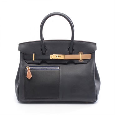 HERMES birkin 30 colormatic Handbag B Swift leather Blue marine chai Used GHW