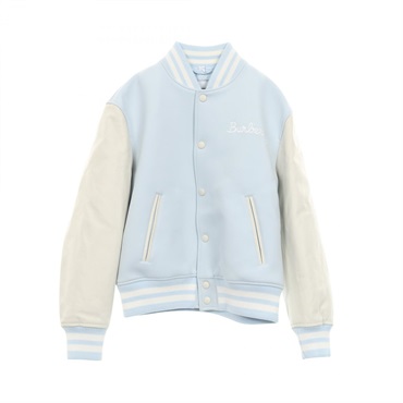 BURBERRY Blouson jacket coat Nylon leather Blue White Used mens #48