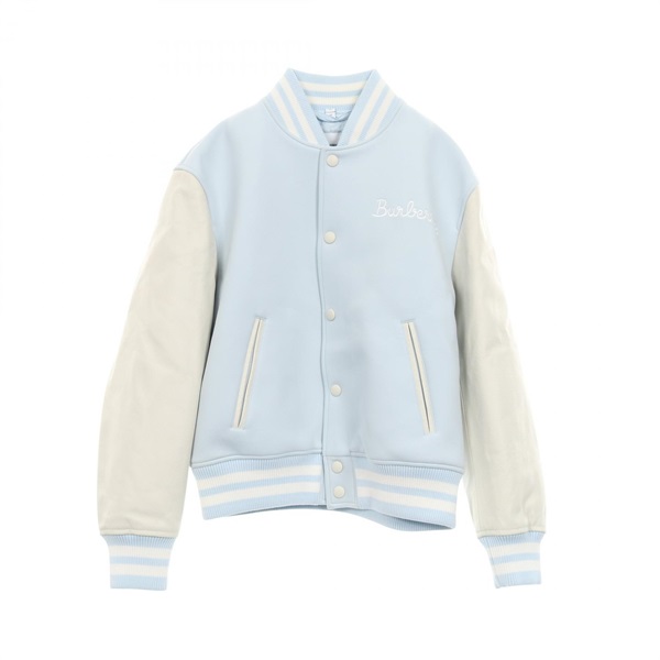 BURBERRY Blouson jacket coat Nylon leather Blue White Used mens #48