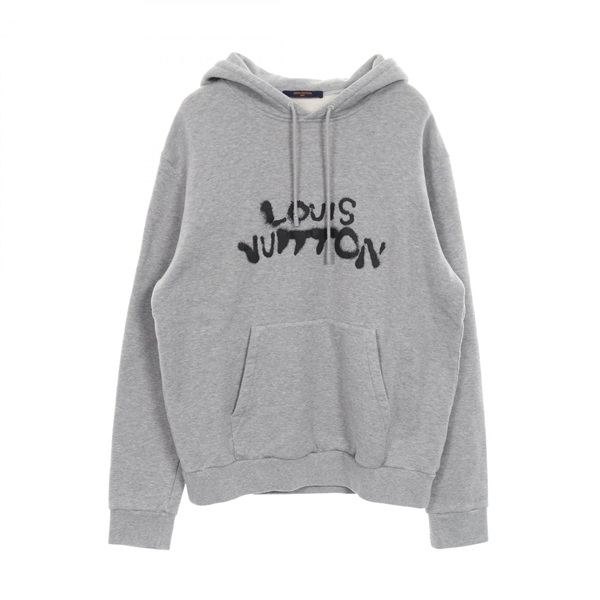 LOUIS VUITTON Neon Working Man Hoodie RM212 cotton Gray Gres Used mens size XL