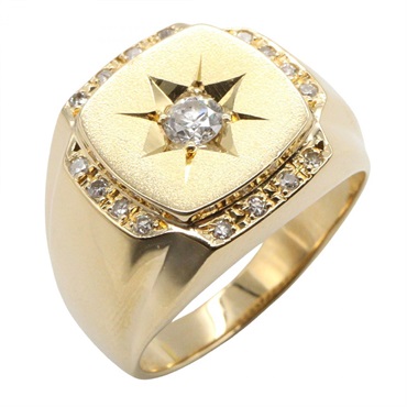 JEWELRY Diamond Ring 18KYG Yellow Gold Used women US size 7