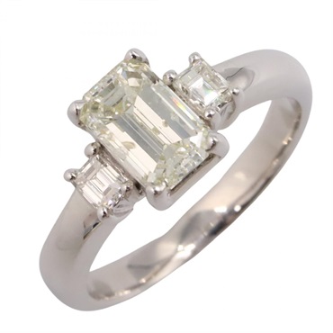 JEWELRY Diamond Ring Pt900 Platinum Used Women US Size 5.5