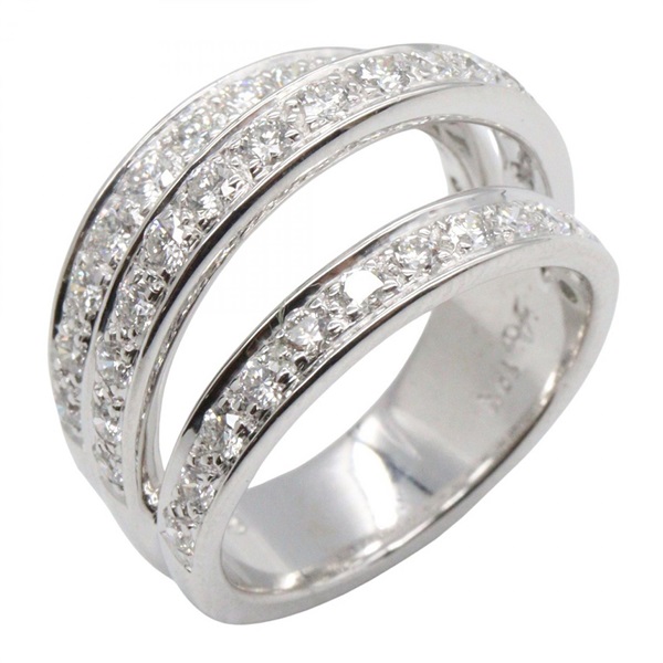 JEWELRY Diamond Ring 18KWG White Gold Used women US size 3