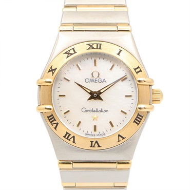 OMEGA Constellation Mini Wrist Watch 1262.70 Quartz 18KYG Gold SS Used Women