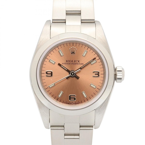 ROLEX Perpetual Date A Wrist Watch 76080 Automatic Stainless Steel Used Women