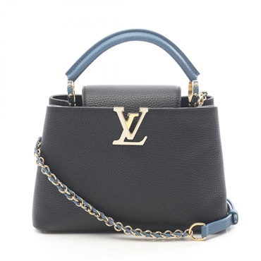 LOUIS VUITTON Capucine BB chain crossbody Handbag M59653 Taurillon Noir Used
