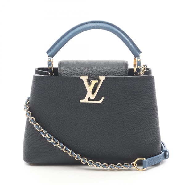 LOUIS VUITTON Capucine BB chain crossbody Handbag M59653 Taurillon Noir Used