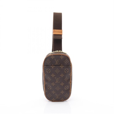 LOUIS VUITTON Pochette Gange Waist bag M51870 Monogram canvas Brown Used unisex