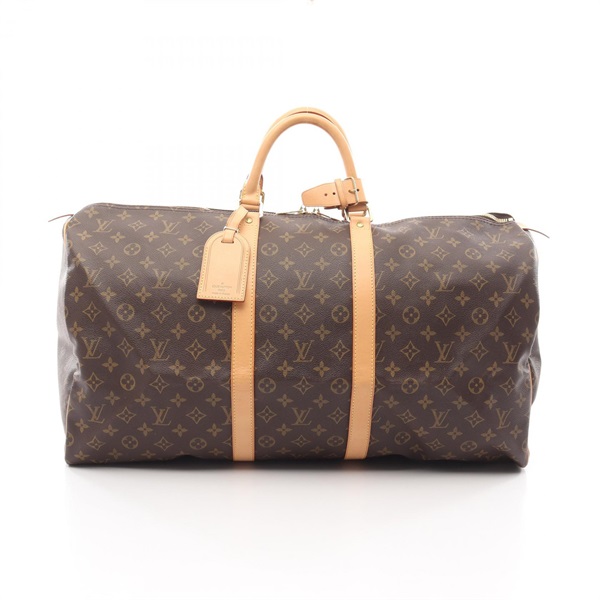 LOUIS VUITTON Keepall55 Hand bag M41424  Monogram canvas Brown Used unisex LV