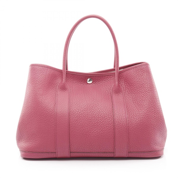 HERMES Garden Party PM Tote Bag 051559CK Negonda leather Bis de rose Used P