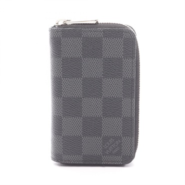 LOUIS VUITTON Zippy around Coin purse compact wallet N63076 damier graphite Used