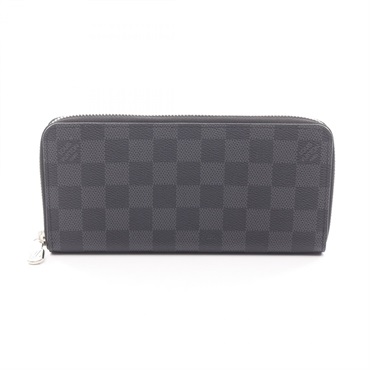 LOUIS VUITTON Zippy Around long wallet purse Horizontal N00056 Damier Graphite