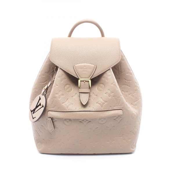LOUIS VUITTON Montsouris PM Backpack M45410 Monogram empreinte Beige Used Women