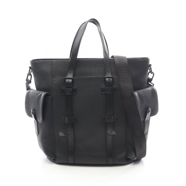 LOUIS VUITTON christopher tote shoulder crossbody Bag M58479 Taurillon Noir LV