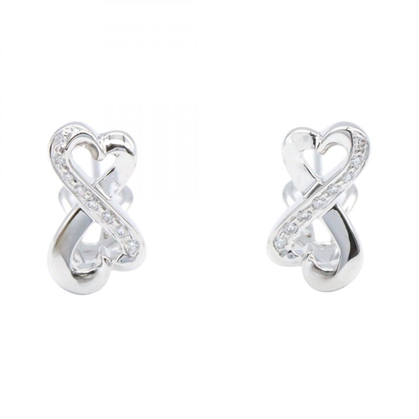 TIFFANY＆CO Diamond Pierced earrings 18KWG White Gold Used women
