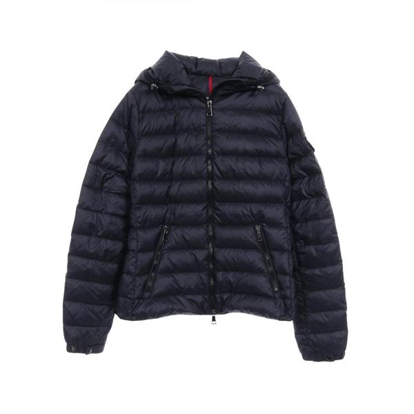 MONCLER BLES Down jacket with Zipper Nylon Navy #2 Used Women
