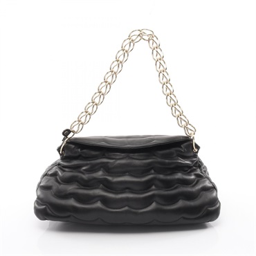 Chloe JUANA Medium Chain shoulder Handbag CHC21WS275F55001 leather Black Used