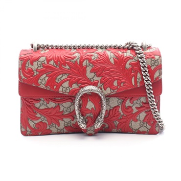 GUCCI Dionysus GG Supreme Arabesque Chain Shoulder Handbag 400249 canvas leather